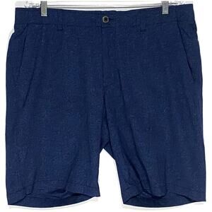 Under Armour Heat Gear Blue Shorts Mens 38 Pockets Preppy Athleisure Casual